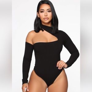 Long sleeve black fashion nova bodysuit